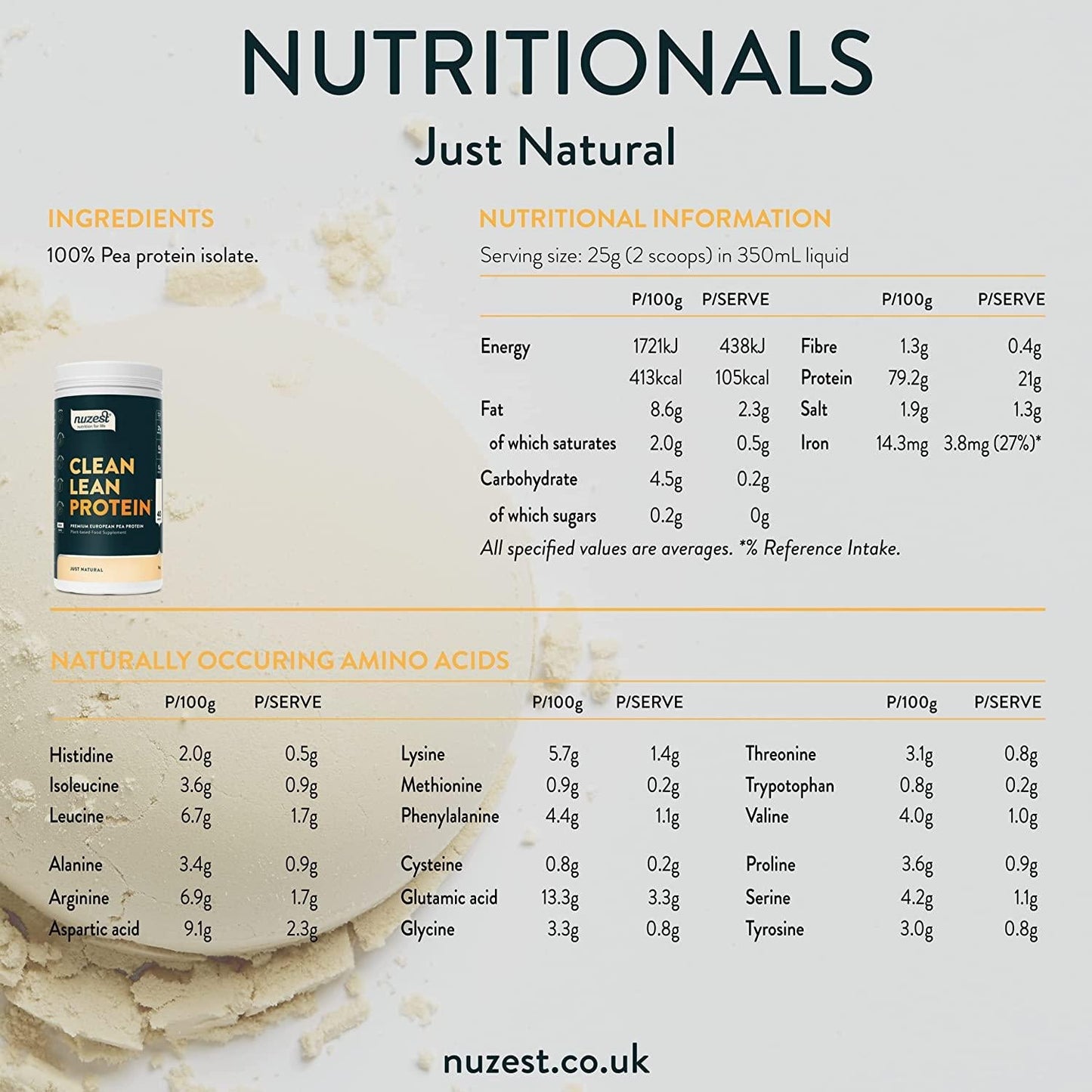 Nuzest Clean Lean Protein - Just Natural, 1kg (40 serves)