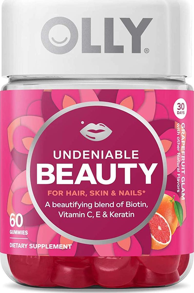 OLLY Undeniable Beauty for Hair, Skin and Nails Dietary Supplement, (120 Count, Undeniable Beauty (60 Day Supply))