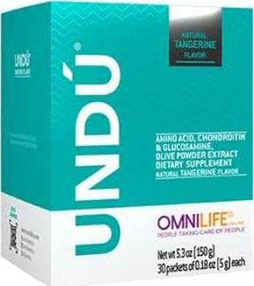OMNILIFE UNDU (Box w/30 Packets). Strengthens, Increases Muscle Mass and Helps Recover Muscle tissues. Delicious Nutritional Product .Glucosamine, chondroitin, arginine. Sweeteners of natural origin