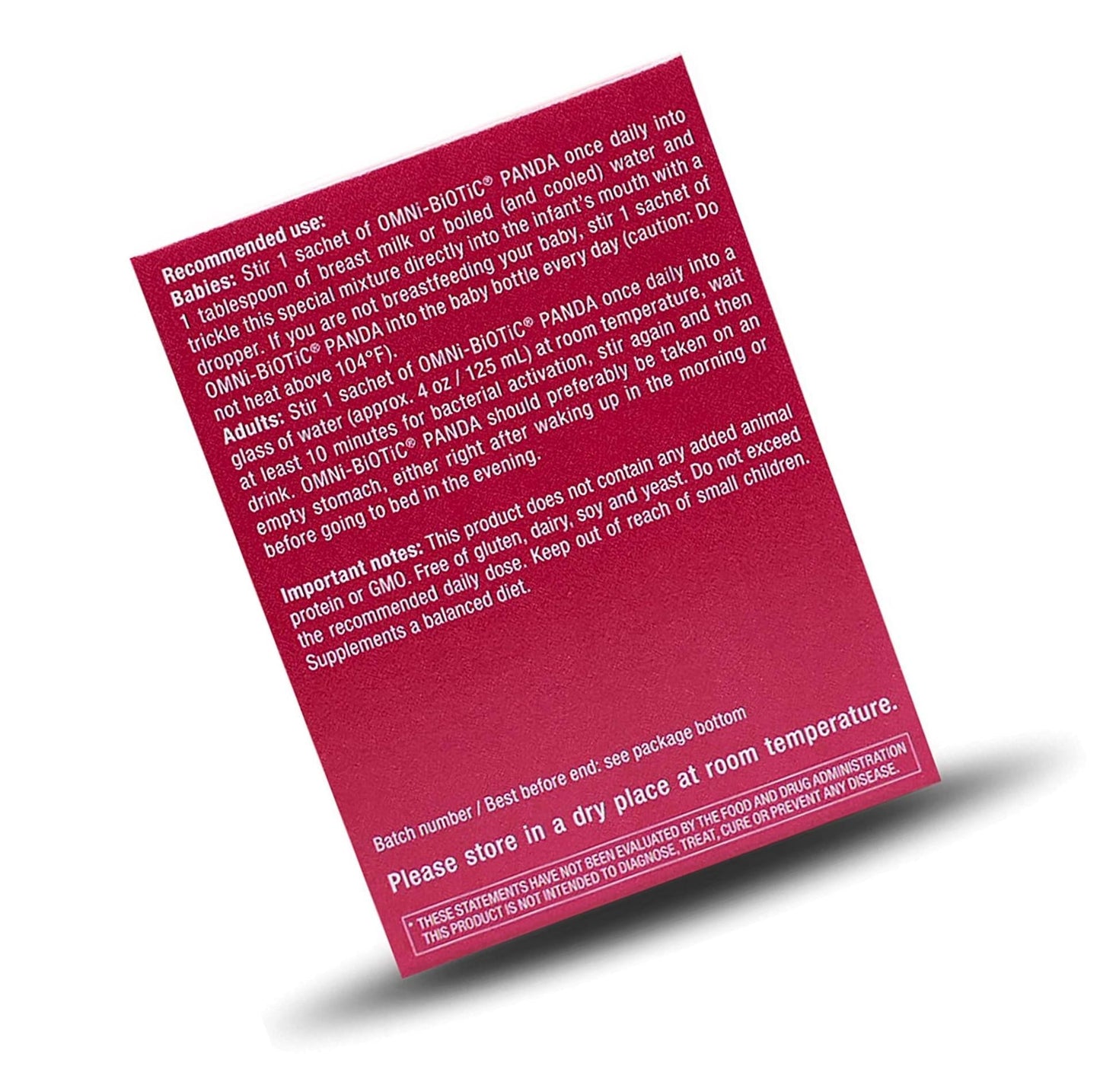 OMNi-BiOTiC Panda - Probiotic for Mom and Baby - Prenatal and Infant Probiotic Gut Health and Immune System Support Vegan and Hypoallergenic - Non-GMO (1 Pack)