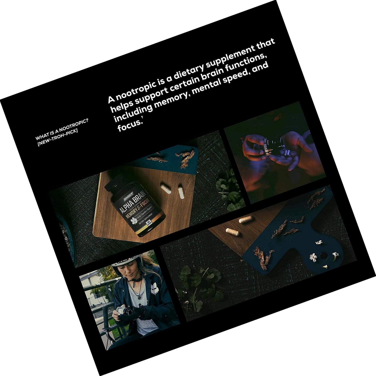 ONNIT Alpha Brain (90ct) - Over 1 Million Bottles Sold - Premium Nootropic Brain Supplement - Focus, Concentration + Memory - Alpha GPC, L Theanine and Bacopa Monnieri