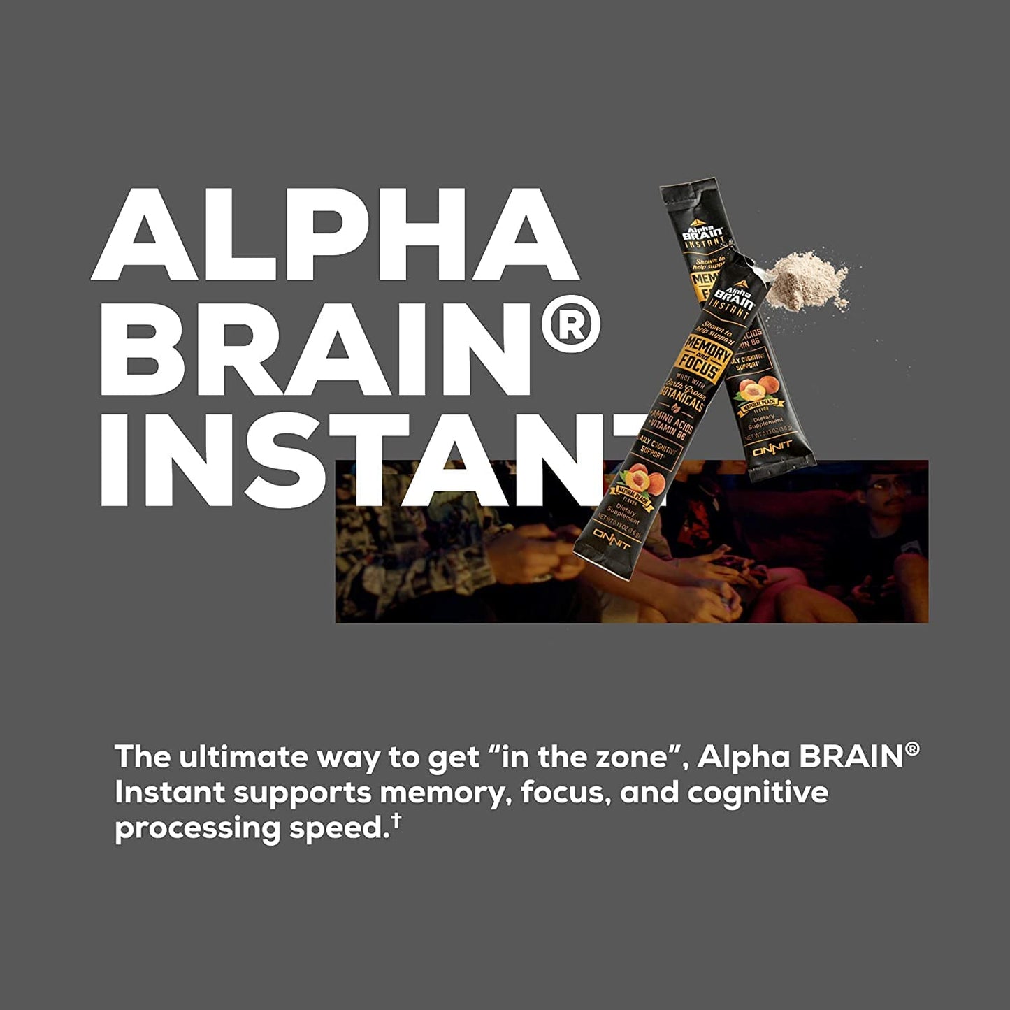 ONNIT Alpha Brain Instant - Coconut Lime Flavor - Nootropic Brain Booster Memory Supplement - Brain Support for Focus, Energy and Clarity - Alpha GPC Choline, Cats Claw, L-Theanine, Bacopa - 30ct