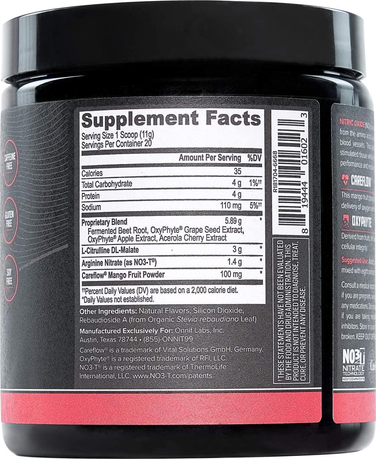 ONNIT Nootropic + Preworkout Stack - Alpha Brain (90ct) + Total Nitric Oxide (Harvest Fruit)