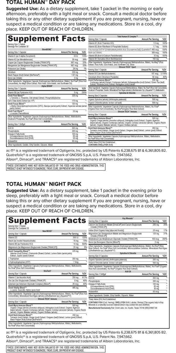 ONNIT Total Human + Total Gut Health Stack
