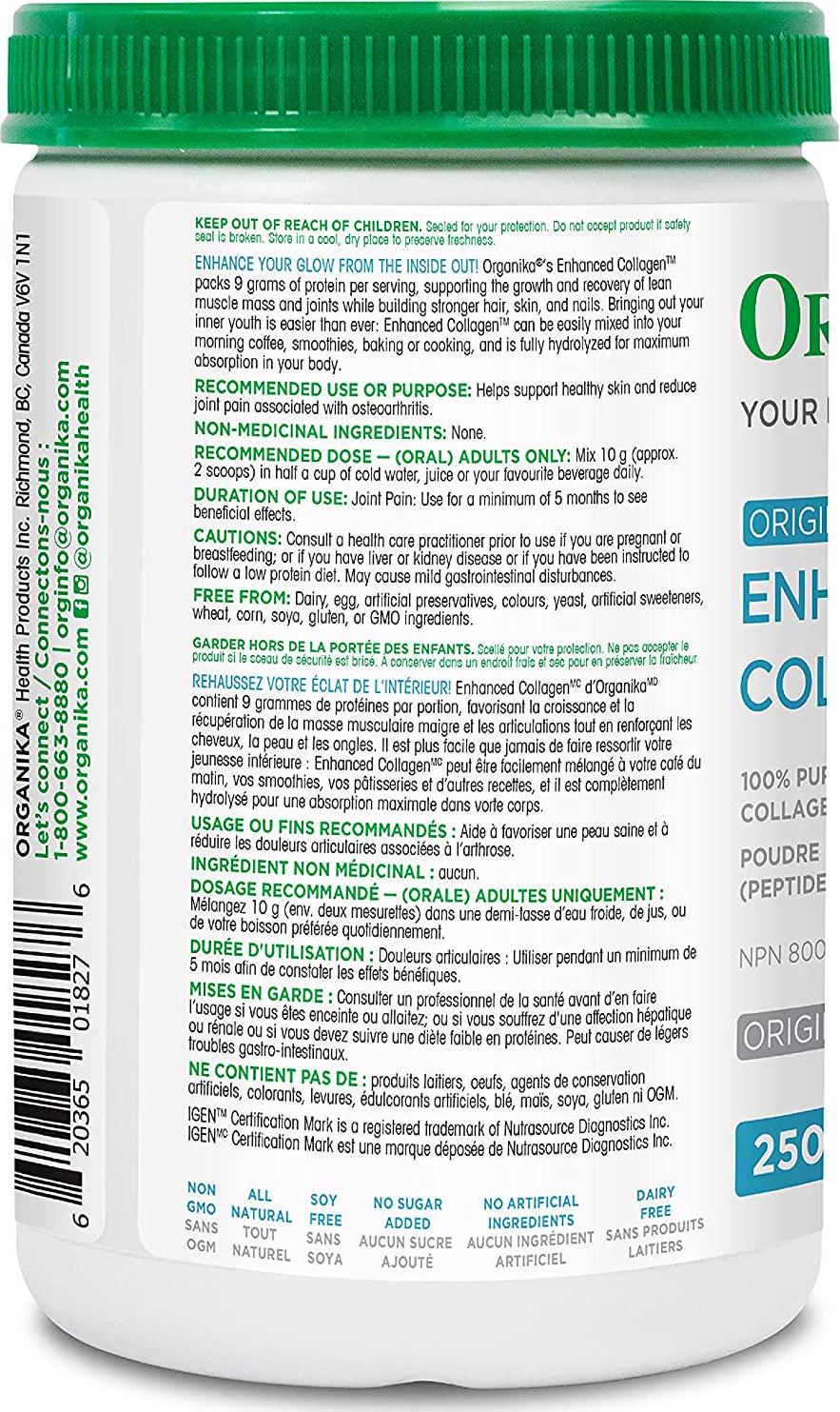 ORGANIKA Collagen Enhanced, 250 GR