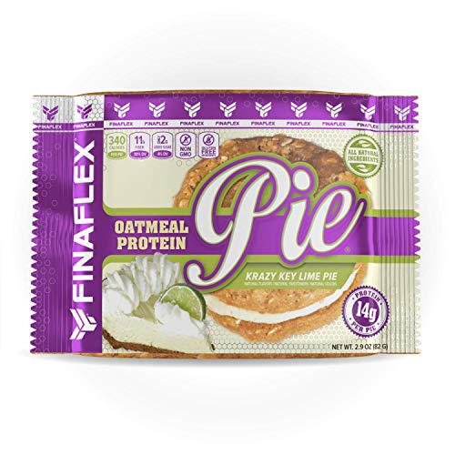 Oatmeal Protein Pie, All Natural Soft and Chewy Non GMO Protein Snack, Gluten Free, Kosher, 14g Protein, 12g Fiber, Only 8 Sugars, Creamy Marshmallow Protein Filling, (Krazy Key Lime Pie)