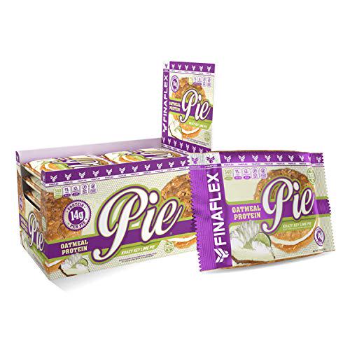 Oatmeal Protein Pie, All Natural Soft and Chewy Non GMO Protein Snack, Gluten Free, Kosher, 14g Protein, 12g Fiber, Only 8 Sugars, Creamy Marshmallow Protein Filling, (Krazy Key Lime Pie)