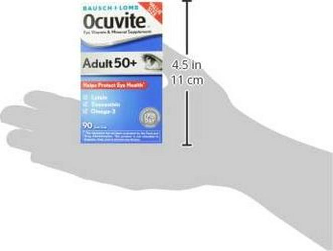 Ocuvite Eye Vitamin and Mineral Supplement, Contains Zinc, Vitamins C, E, Omega 3, Lutein, and Zeaxanthin, 90 Softgels