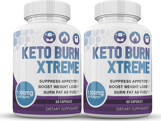 (Official) Keto Burn Xtreme, Advanced Formula 1300mg, Made in The USA, (2 Bottle Pack), 60 Day Supply