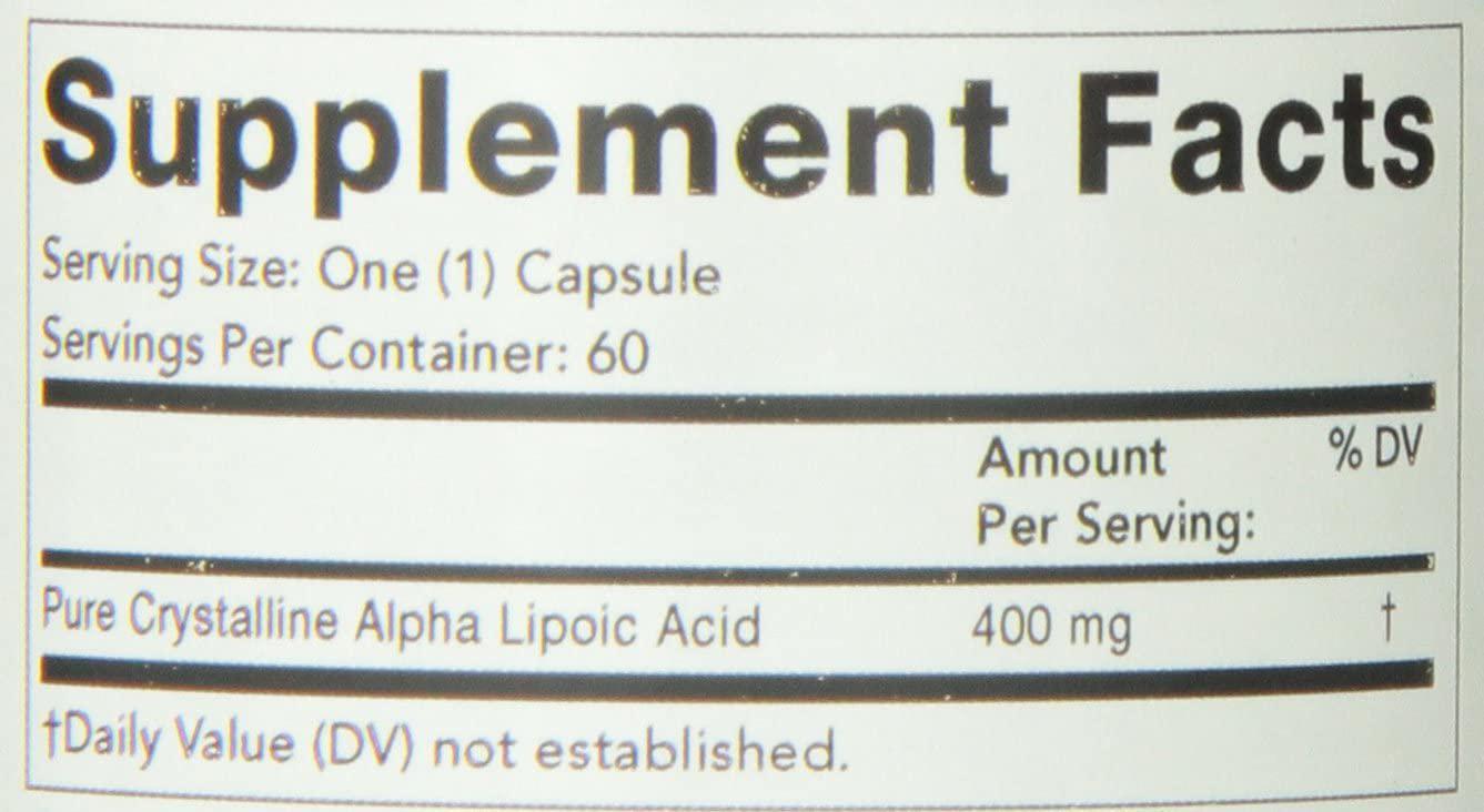 Olympian Labs Alpha Lipoic Acid 400mg, 60 Capsules (Pack of 1)