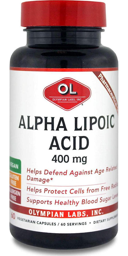 Olympian Labs Alpha Lipoic Acid 400mg, 60 Capsules (Pack of 1)