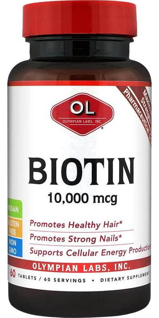 Olympian Labs Biotin Supplement Maximum Strength 10,000 mcg, 60 Count