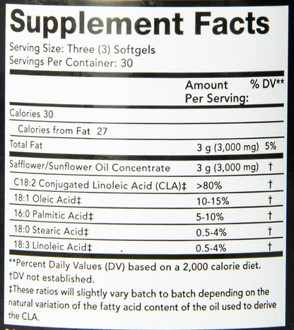 Olympian Labs CLA Softgels, 90 Capsules, Helps Support Lean Muscle and Fat Reduction, Overall Body Composition, 90 Softgels