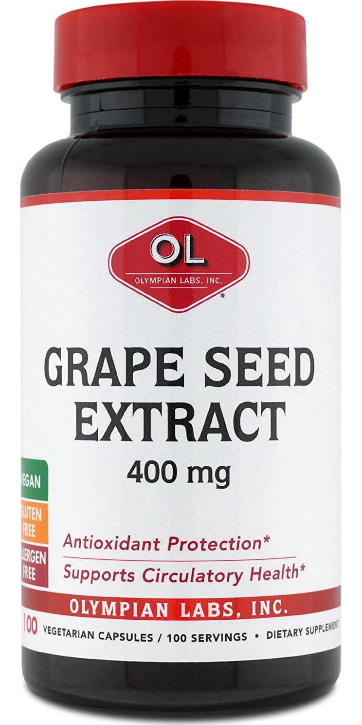 Olympian Labs Grape Seed Extract 400mg, 100 capsules bottle