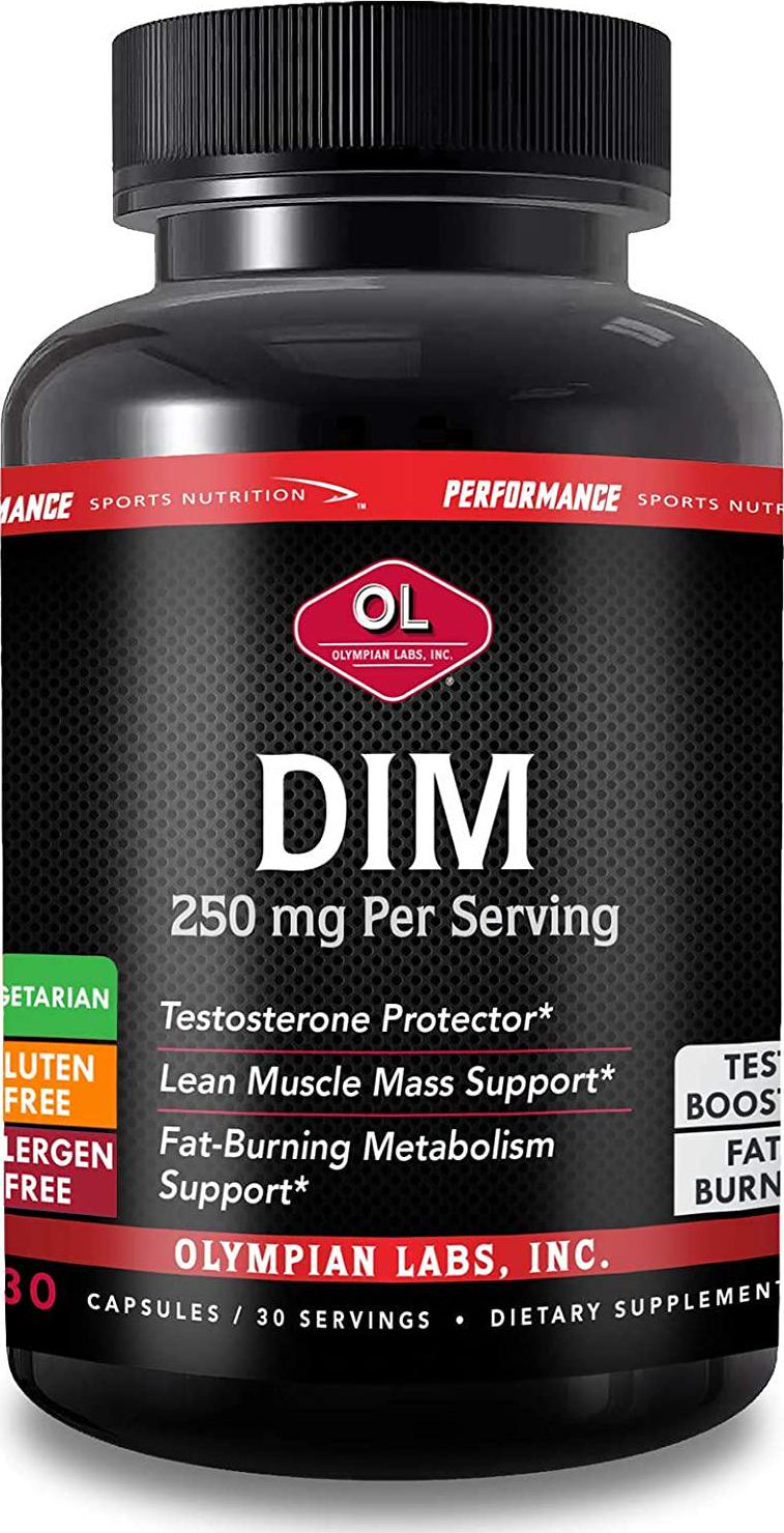 Olympian Labs Performance DIM Supplement 250mg - DIM Diindolylmethane 30 Capsules (30 Day Supply)