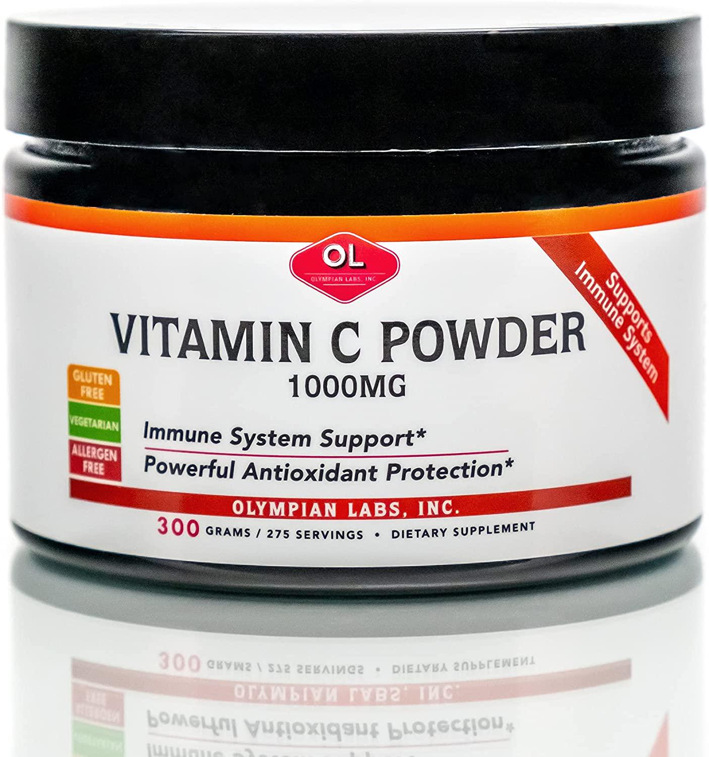 Olympian Labs Vitamin C Powder | Supports Immune System | Natural Antihistamine | 1000mg - 300 Gram