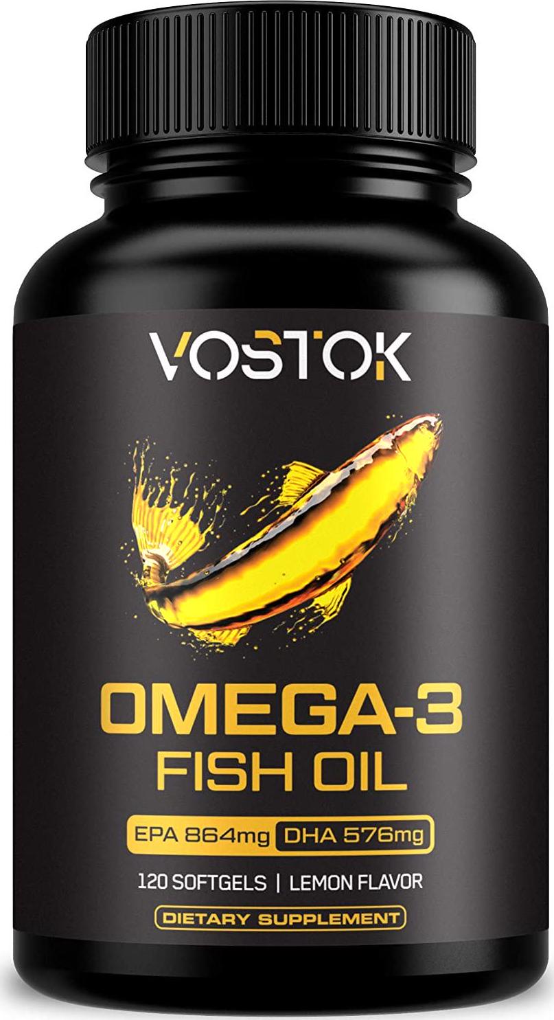 Omega 3 Fish Oil Triple Strength - Sourced from Wild Caught Fish - Non-GMO, Soy and Gluten Free - High EPA and DHA Supplement - Heart + Brain Health, Joint and Skin Support - 120 Softgel Capsules