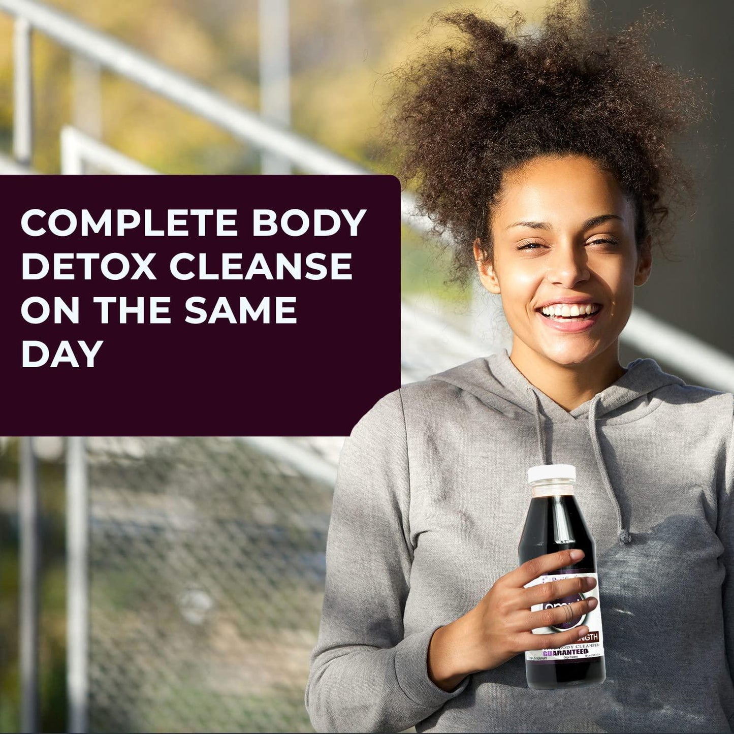 Omni Detox Cleanse Drink - Full Body Detox Juice - Grape Flavor - 100% Naturally Formulated Whole Body Detox System - Quick Body Cleanse Enriched with Vitamins and Minerals, 16 oz - Two Pack
