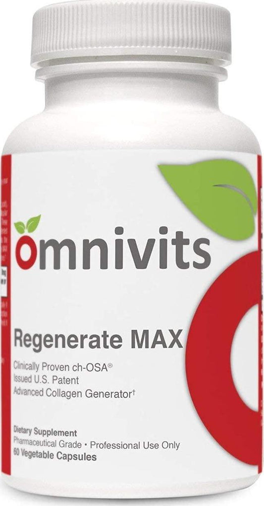 Omnivits Regenerate MAX | Advanced Collagen Generator with Choline, Biotin | Supports Beauty, Hair, Nails, Bone Flexibility, Healthy Joints | Anti-Aging |60 Vegetable Capsules