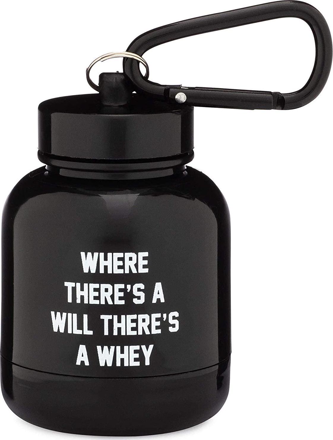 OnMyWhey - Protein Powder and Supplement Funnel Keychain, Portable to-Go Container for The Gym, Workouts, Fitness, and Travel - TSA Approved, Punny Variety 5-Pack