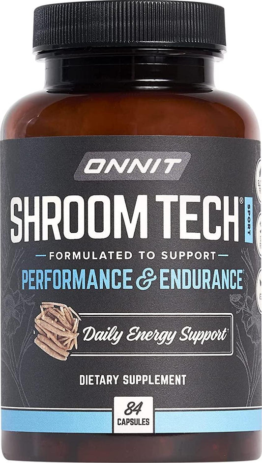 Onnit Shroom TECH Sport (84ct) | All Natural Pre-Workout Supplement with Ashwagandha, Cordyceps Mushroom, and Rhodiola Rosea