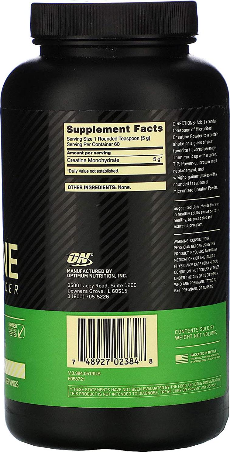 Optimum Nutrition Micronized Creatine Powder, Unflavored, 10.6 oz (300 g)