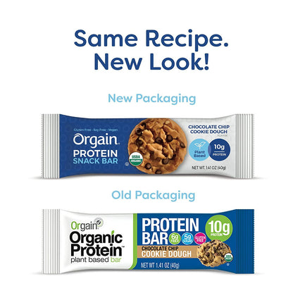 Orgain Bundle - Chocolate Protein Powder and Chocolate Chip Cookie Dough Protein Bars (12 Count) - Made without Gluten, Non-GMO