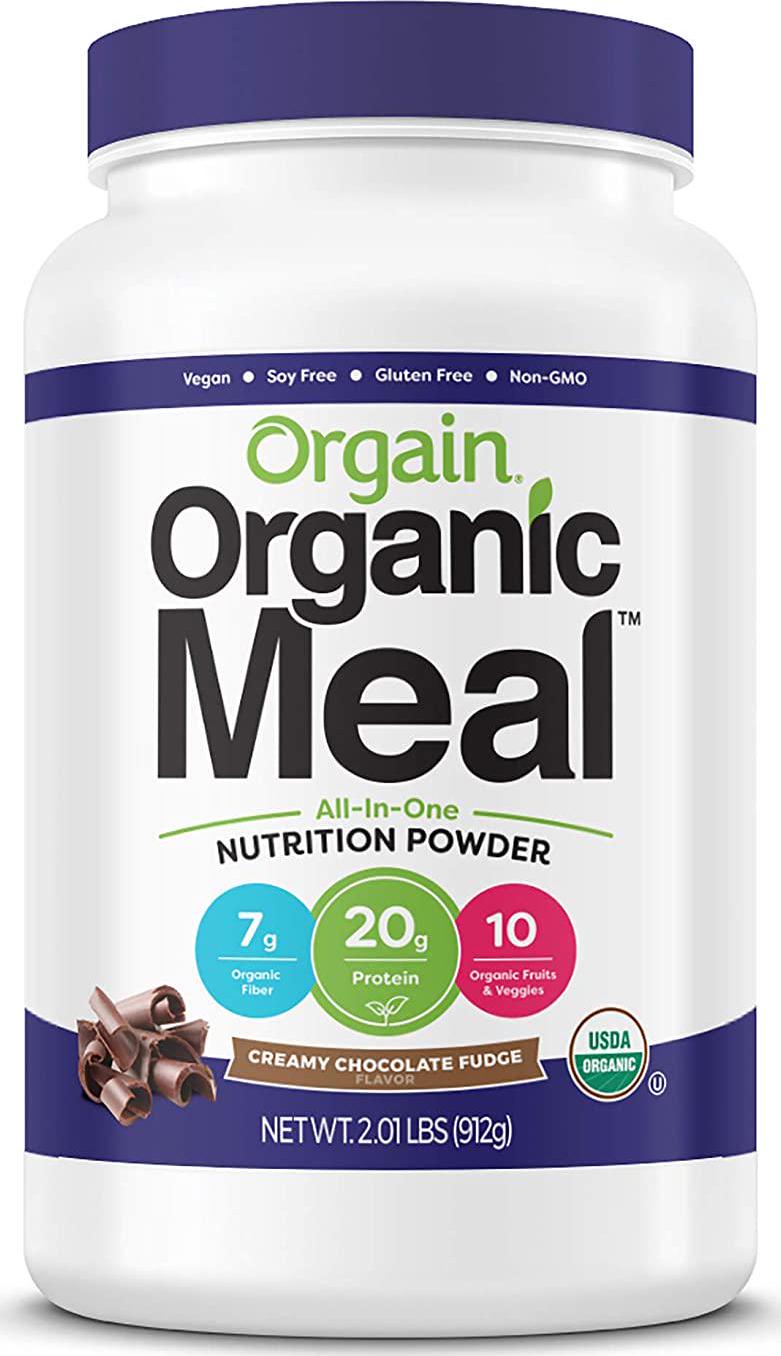 Orgain Organic Plant Based Meal Replacement Powder, Creamy Chocolate Fudge and Organic Plant Based Protein Powder, Creamy Chocolate Fudge - Vegan, Low Net Carbs