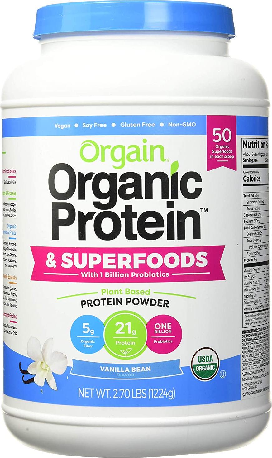 Orgain Organic Protein And Super Foods, 2.70 Pound
