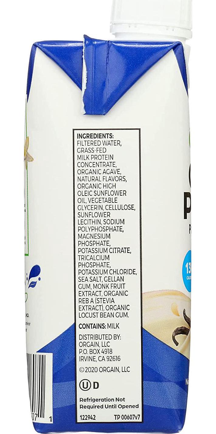 Orgain Whey Protein Shake Vanilla Bean, 11 oz