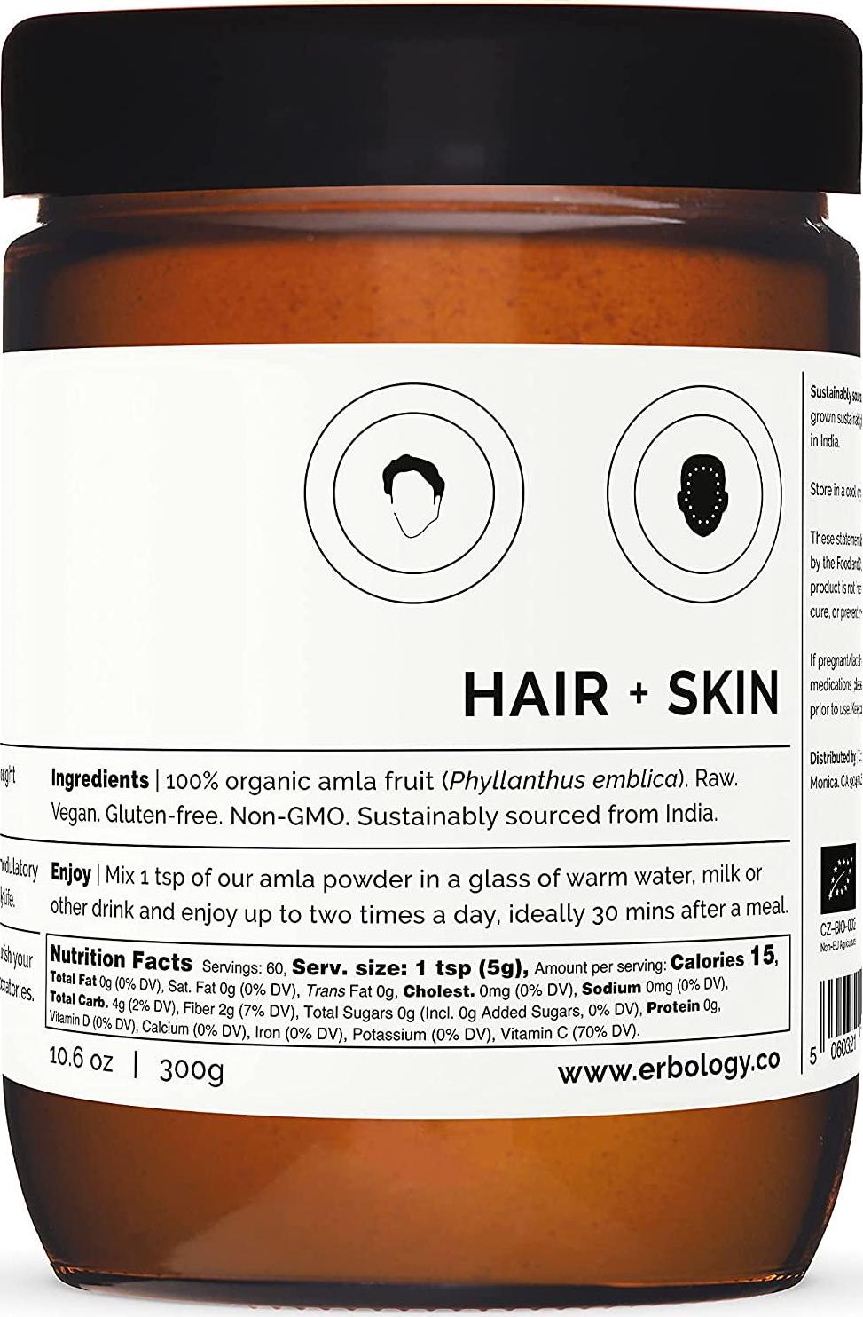 Organic Amla Powder 300g - Indian Gooseberry - Adaptogen - Sustainably Sourced from India