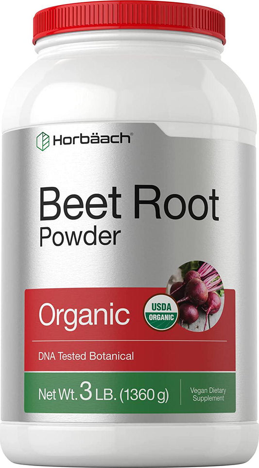 Organic Beet Root Powder | 3lb Bulk Supplement | Raw Superfood | Vegan, Non-GMO, Gluten Free | by Horbaach