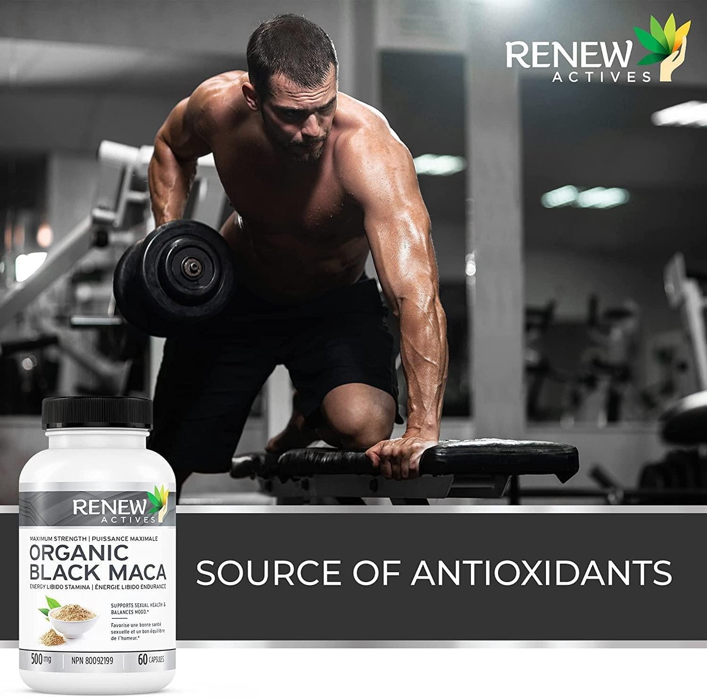 Organic Black MACA Dietary Supplement Pills- Vegan, Non GMO Certified – 1000mg of Gelatinized Peruvian Black Maca Root Powder per Capsule Supports Male Health, Performance and Increase Energy Levels