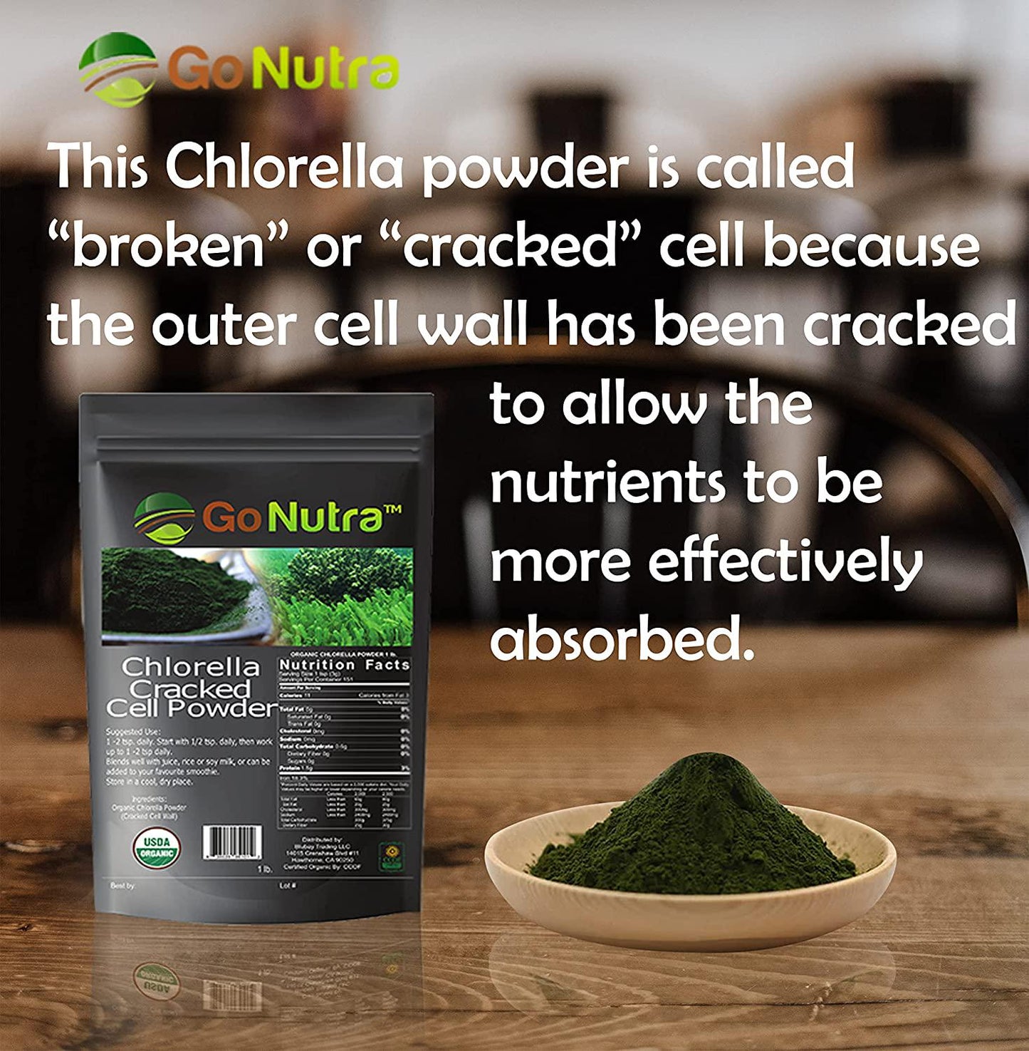 Organic CHLORELLA Cracked Cell Powder Pure Non-GMO Wholesale 1 kg (2.2 lb)