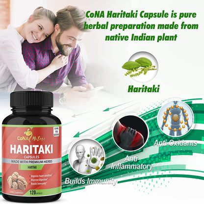 Organic India Haritaki Capsules 2250MG, Detoxification and Rejuvenation, Improving Digestion, Maintains Regularity, Internal Cleansing | Non-GMO Vegan Gluten-Free Herbs and Supplements, 120 Caps