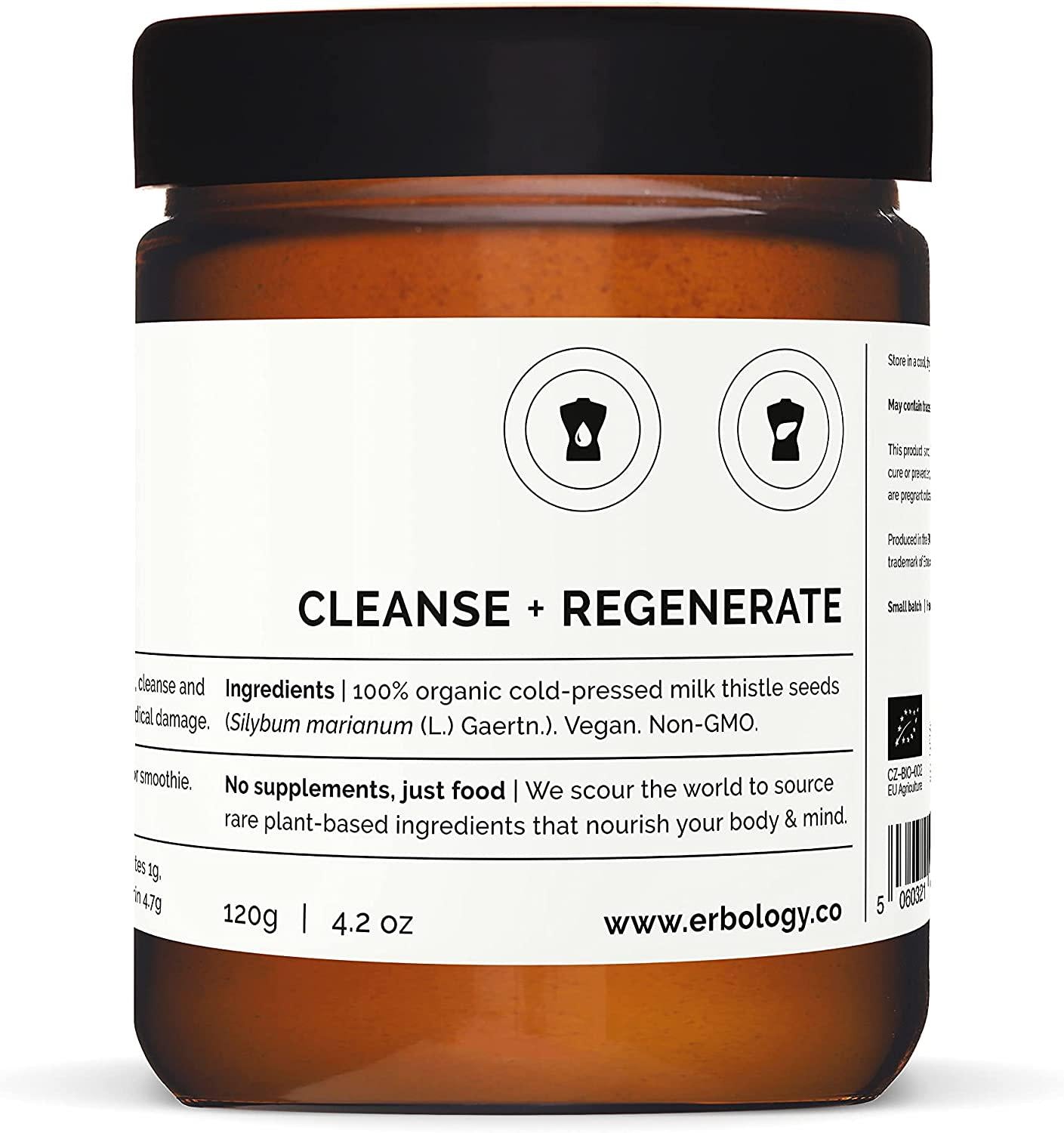 Organic Milk Thistle Powder 120g - Pure - Raw - Vegan - Non-GMO