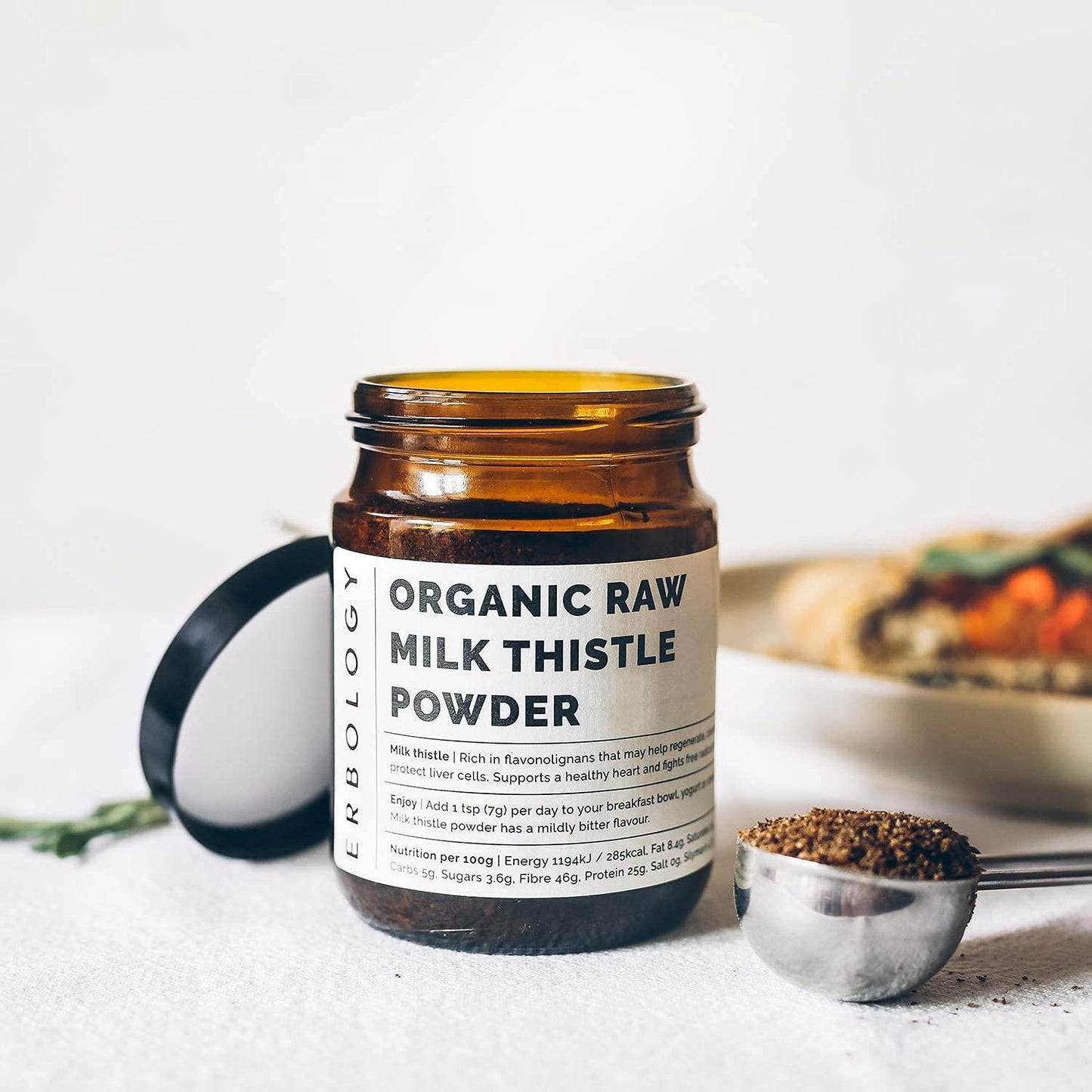 Organic Milk Thistle Powder 120g - Pure - Raw - Vegan - Non-GMO