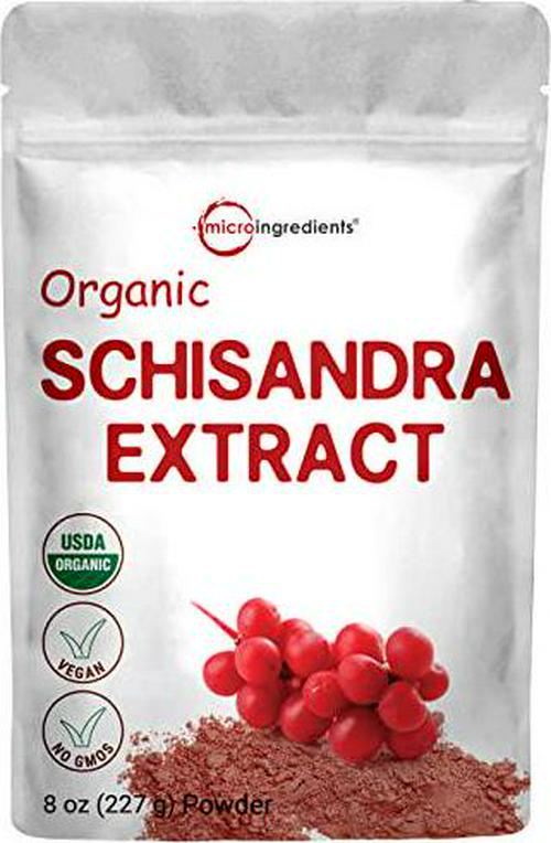Organic Schisandra Extract Powder, 8 Ounce, Traditional Adaptogen and Filler Free, Pure Schisandra Supplement, Supports Liver Detox and Cognitive Health, No GMOs