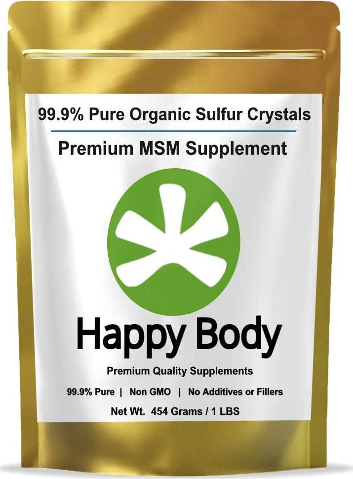 Organic Sulfur Crystals, 99% Pure MSM Crystals, Premium MSM Supplement - 1 LBS Pack