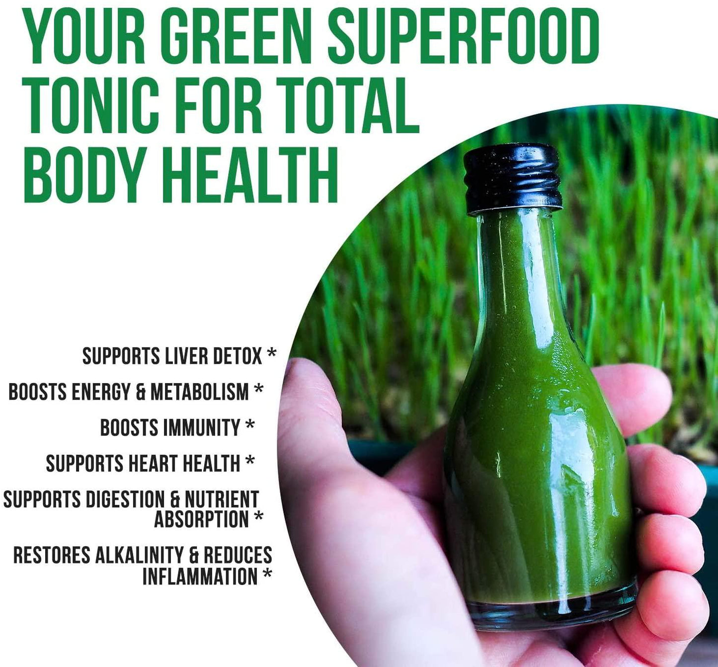 Organic Wheatgrass Juice Powder - Grown in Volcanic Soil of Utah - Raw and BioActive Form, Cold-Pressed Then CO2 Dried - Complements Barley Grass Juice Powder - 5.3 oz