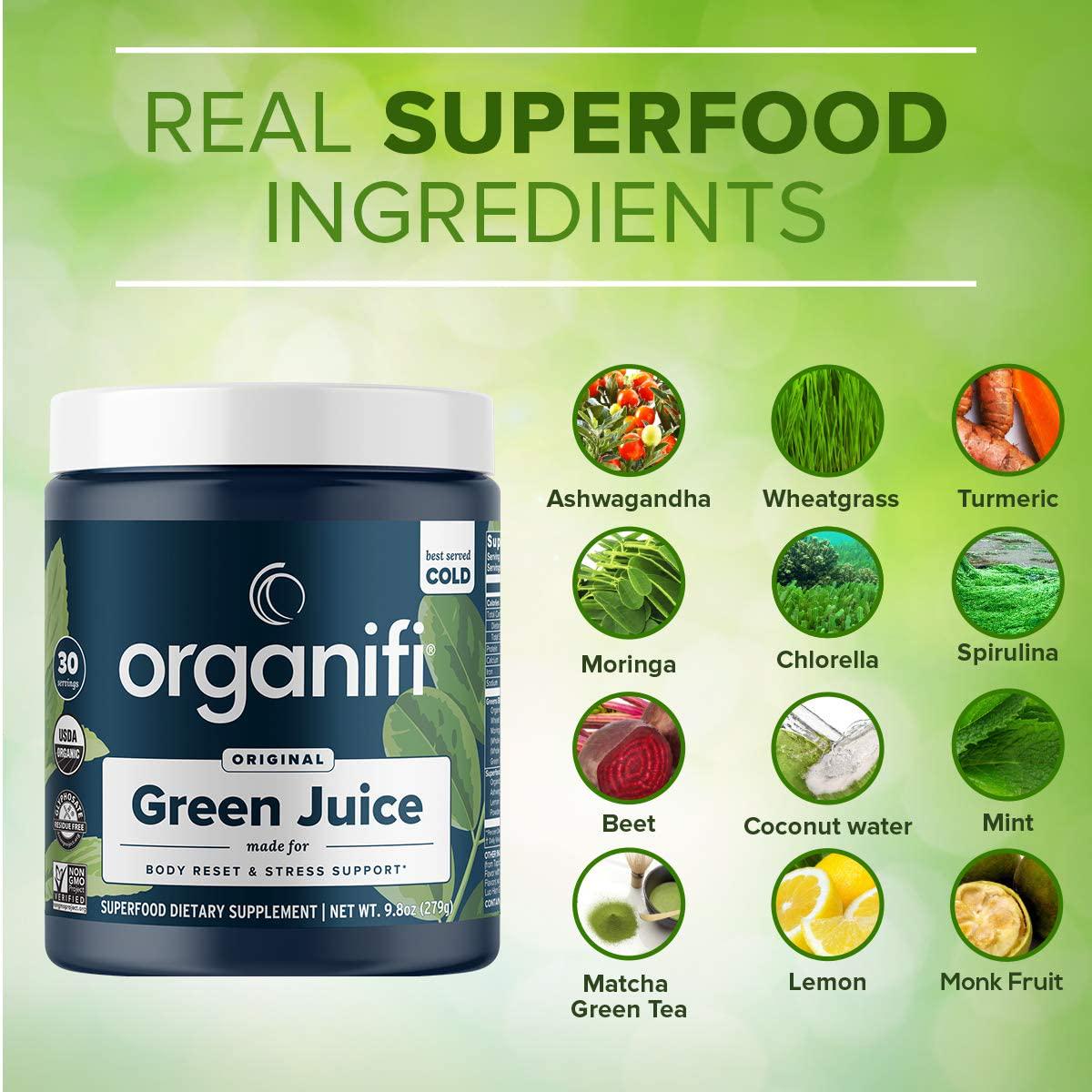 Organifi - Organic Green Juice Superfood Powder - 9.5 oz.