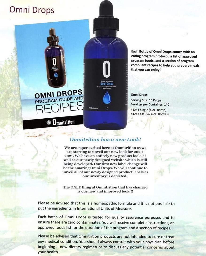 Original Omnitrition Homeopathic Omni Drops with Vitamin B12-4 oz, and Program Guide