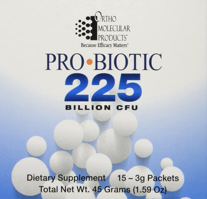 Ortho Molecular Products - PRObiotic 225 - 15-3 Gr Packets