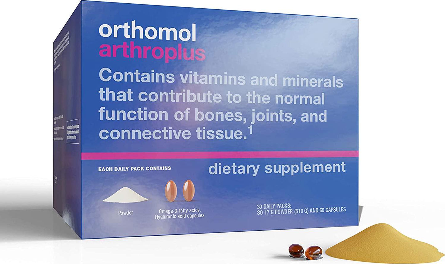 Orthomol Arthroplus, 30-Day Supply, Bone and Joint Health Supplement, Collagen Hydrolysate, Glucosamine Sulfate, Chondroitin Sulfate