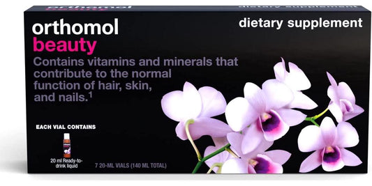 Orthomol Beauty, Women's Beauty Supplement, 7-Day Supply, Supports Hair, Skin, and Nail Health, Collagen Supplement with Hyaluronic Acid and Coenzyme Q10