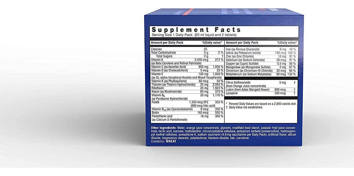 Orthomol Immun Powder, Immune Support Supplement, 30-Day Supply, Vitamins A, B, C, D, E, Zinc, Iodine