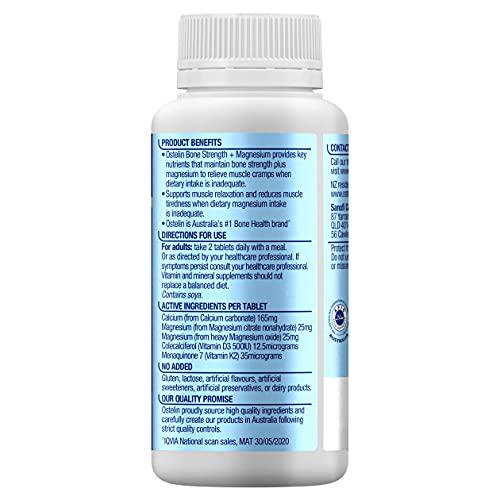 Ostelin Bone Strength + Magnesium with Vitamin D and Calcium - D3 for Bone Health, 120 Tablets