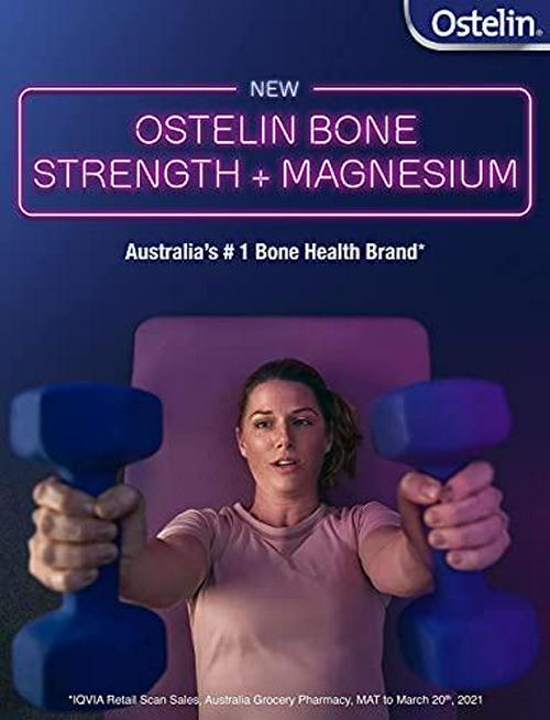 Ostelin Bone Strength + Magnesium with Vitamin D and Calcium - D3 for Bone Health, 120 Tablets
