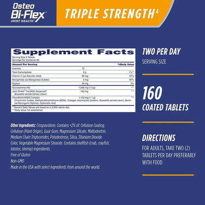 Osteo Bi-Flex Osteo bi-flex triple strength twinpack 80x2, 160 Count