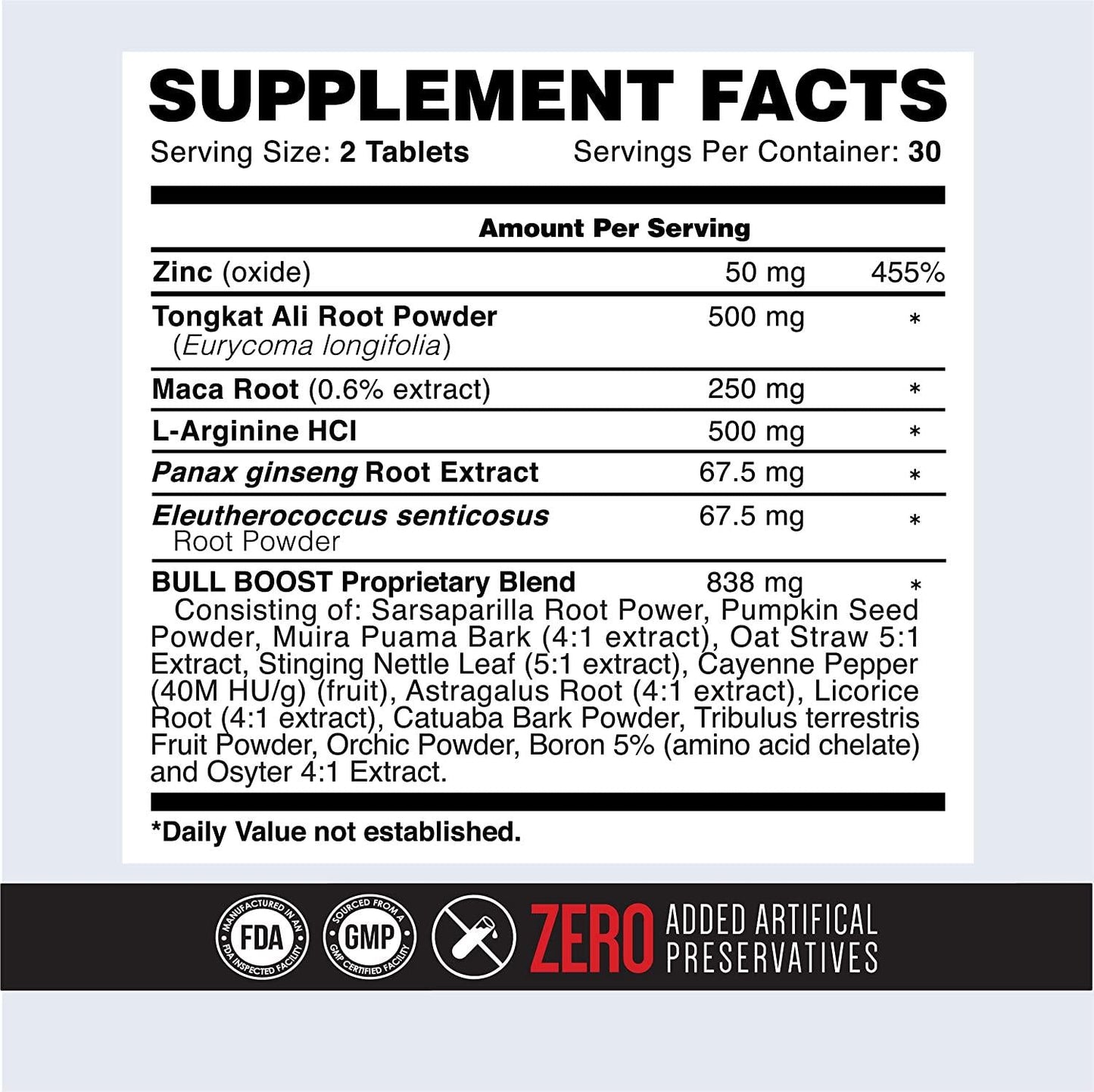 Osyris Nutrition Lab Bull Boost Testosterone Booster For Men - Enlargement Supplement - Increase Size, Strength, Stamina - Energy Enhancing, Mood, Endurance Boost - Natural Male Made In Usa